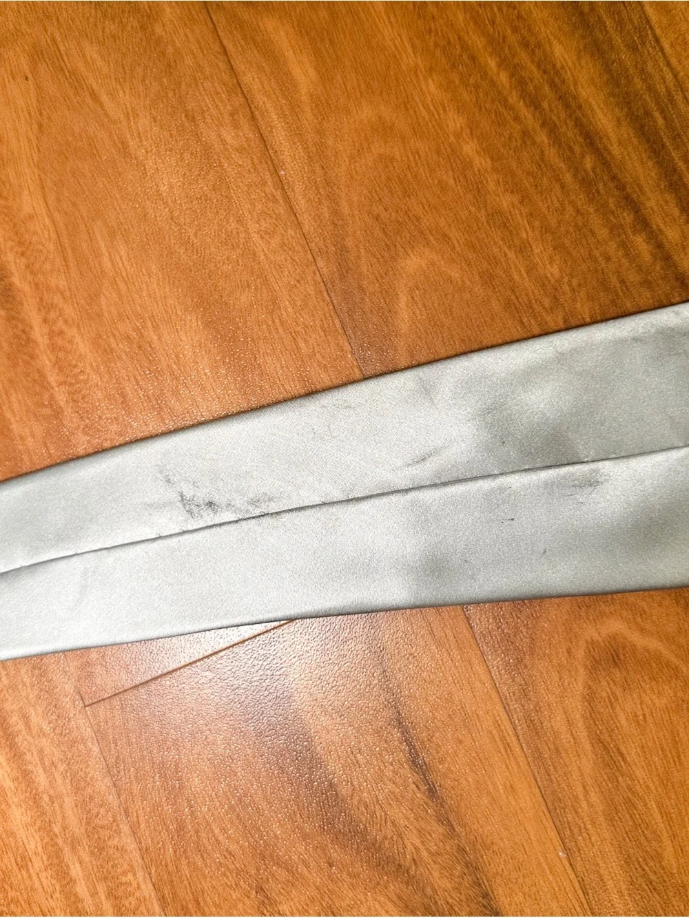 Silver Tie And Pocket Square Set